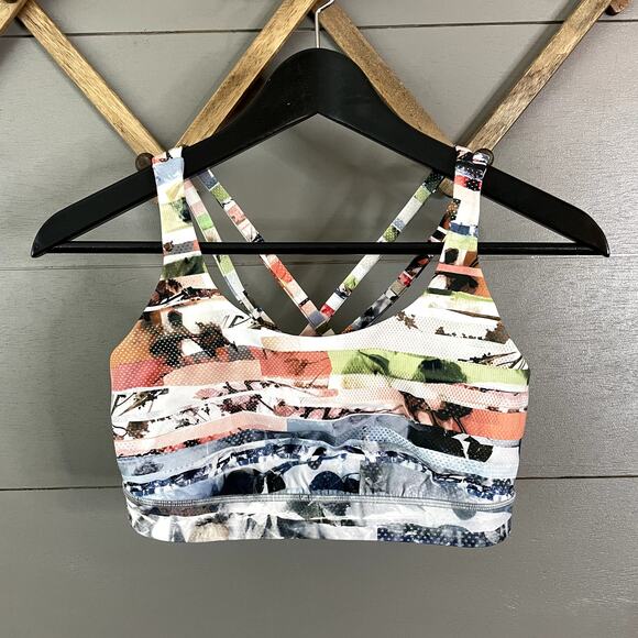 Lululemon Energy Bra Enlight Energy Bra Multi Sports Bra Womens Size 8 - Picture 2 of 4